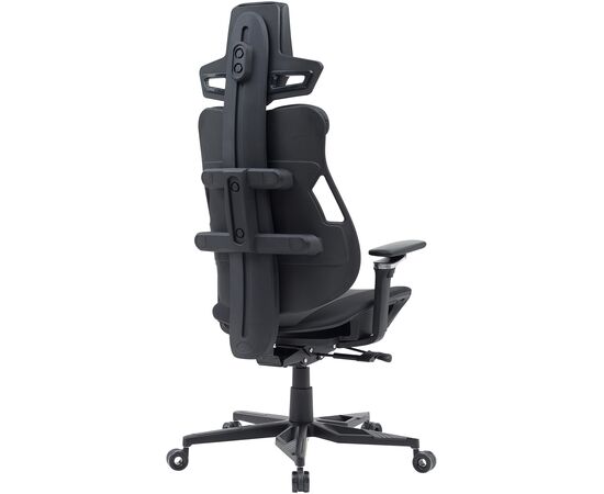  Кресло Cactus CS-CHR-DUO-BBK черный кожзам с подголов. крестов. алюминий 
