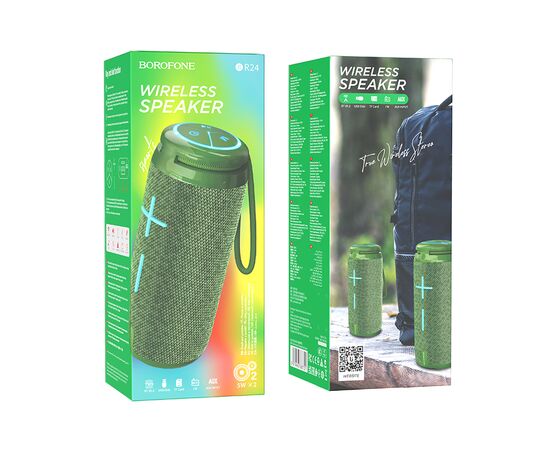  Колонка Bluetooth 5.3 2*5W 1200mAh Borofone BR24 (Dark Green) 