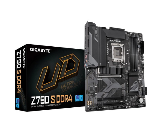  MB s1700 Gigabyte Z790 S DDR4, Intel Z790, 4xDDR4-3200 МГц, 3xPCI-Ex16, 3xM.2, Standard-ATX 