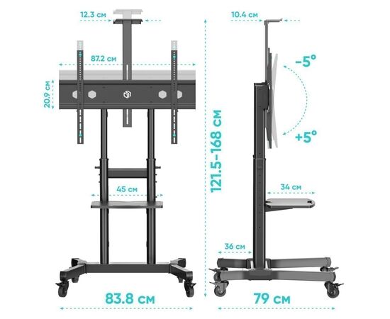  Стойка ONKRON TS1891 черная 