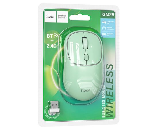  Мышь беспроводная HOCO GM25 Royal, Bluetooth, зеленый 