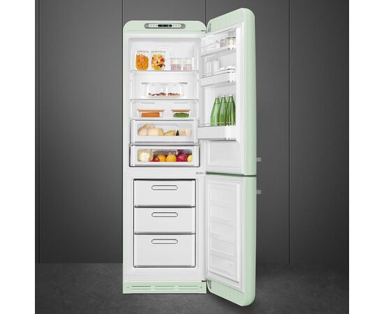  Холодильник SMEG FAB32RPG5 светло-зеленый отдельностоящий двухдверный стиль 50-х годов, 60 см No-frost, петли справа 