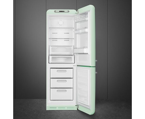 Холодильник SMEG FAB32RPG5 светло-зеленый отдельностоящий двухдверный стиль 50-х годов, 60 см No-frost, петли справа 