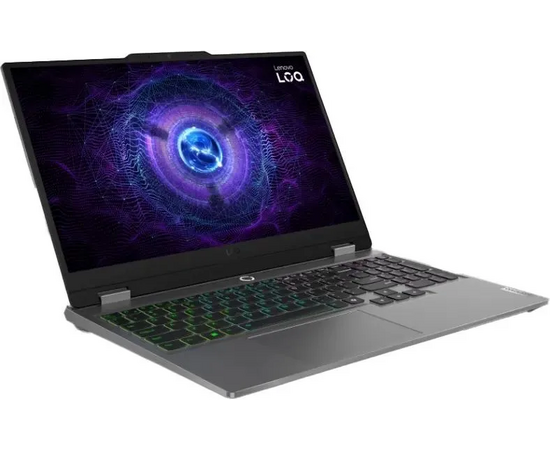  Ноутбук LENOVO LOQ 15IAX9 (83GS00EKRK) 15.6" 1920x1080/Intel Core i5 12450HX/RAM 24Гб/SSD 512Гб/RTX 4060 6Гб/EngRus/DOS серый 2.38 кг 