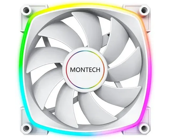  Вентилятор Montech AX140 ARGB (AX140 PWM White) 140х140x25 белый 4-pin Ret 