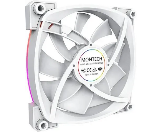  Вентилятор Montech AX140 ARGB (AX140 PWM White) 140х140x25 белый 4-pin Ret 