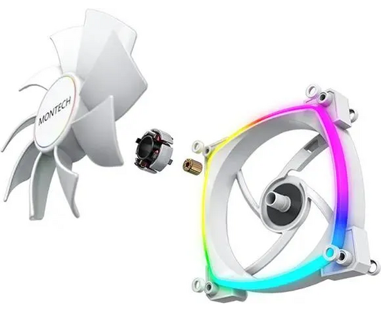  Вентилятор Montech AX140 ARGB (AX140 PWM White) 140х140x25 белый 4-pin Ret 