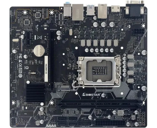  MB s1700 BIOSTAR H610MH D5 Intel H610, 2xDDR5-5600 МГц, 1xPCI-Ex16, 1xM.2, Micro-ATX 