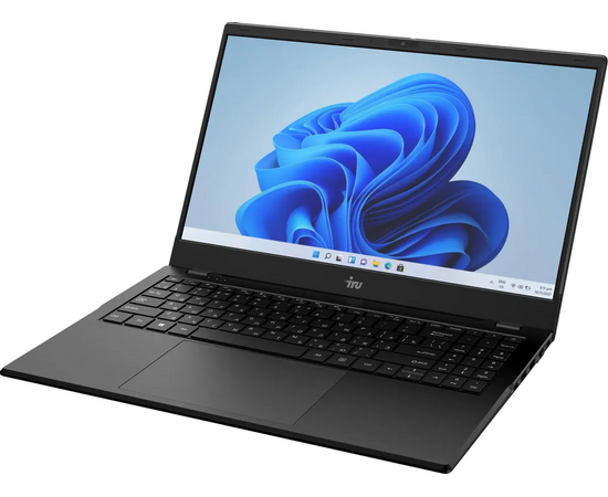  Ноутбук iRU Planio 15ING (2059105) 15.6", IPS, Intel N100 0.8ГГц, 4 ядра, 8ГБ 512ГБ SSD, Intel Iris Xe graphics, Windows 11 Professional, черный 