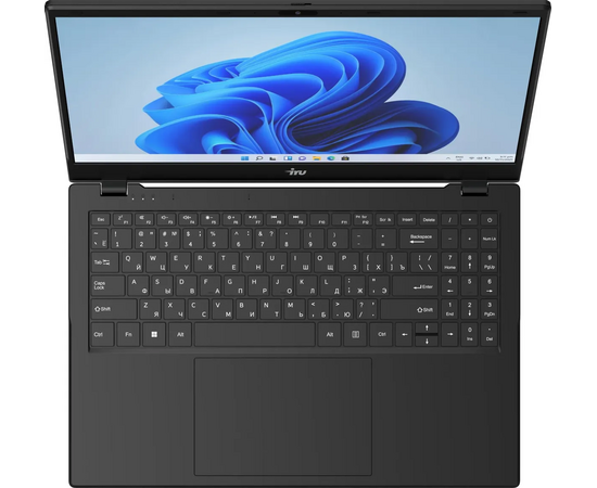  Ноутбук iRU Planio 15ING (2059105) 15.6", IPS, Intel N100 0.8ГГц, 4 ядра, 8ГБ 512ГБ SSD, Intel Iris Xe graphics, Windows 11 Professional, черный 