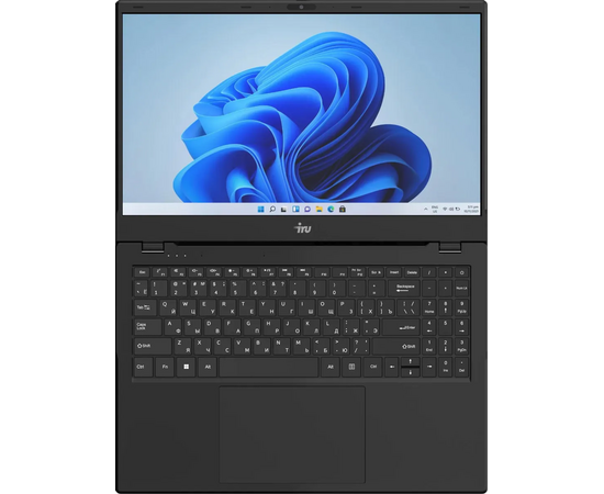  Ноутбук iRU Planio 15ING (2059105) 15.6", IPS, Intel N100 0.8ГГц, 4 ядра, 8ГБ 512ГБ SSD, Intel Iris Xe graphics, Windows 11 Professional, черный 