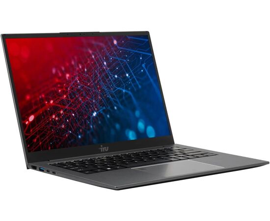  Ноутбук iRU Planio 14INP (2023733) 14", IPS, Intel N100 0.8ГГц, 4 ядра, 8ГБ 256ГБ SSD, Intel UHD Graphics, Free DOS, серый 