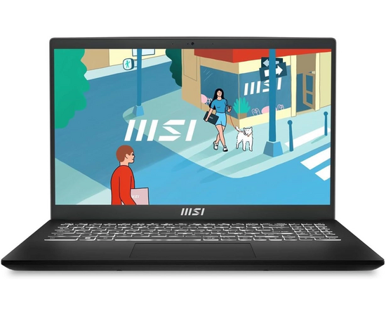  Ноутбук MSI Modern 15 B13M-1017US (9S7-15H112-1017) Core i5 1335U 16Gb SSD512Gb Intel Iris Xe graphics 15.6" IPS FHD (1920x1080) Windows 11 Pro черный 