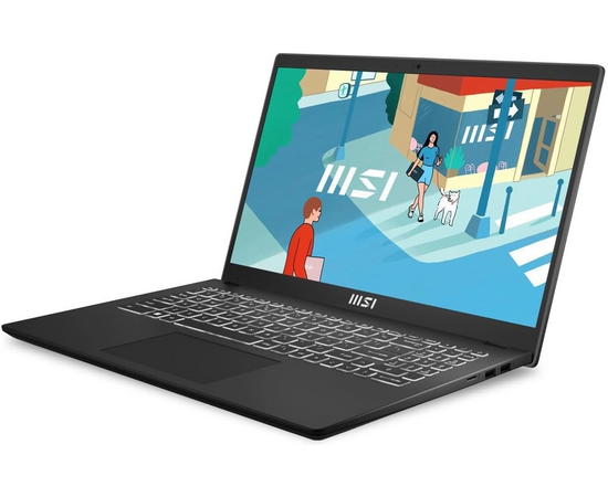  Ноутбук MSI Modern 15 B13M-1017US (9S7-15H112-1017) Core i5 1335U 16Gb SSD512Gb Intel Iris Xe graphics 15.6" IPS FHD (1920x1080) Windows 11 Pro черный 