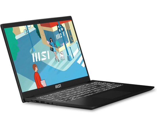  Ноутбук MSI Modern 15 B13M-1017US (9S7-15H112-1017) Core i5 1335U 16Gb SSD512Gb Intel Iris Xe graphics 15.6" IPS FHD (1920x1080) Windows 11 Pro черный 
