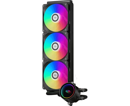  СВО PCCooler DA360 ARGB BK (DA360-BKAWXX-GL) LGA115X/1200/1700/1851/20XX /AM4/AM5 (TDP 300W, 3х120mm PWM ARGB Fan) 