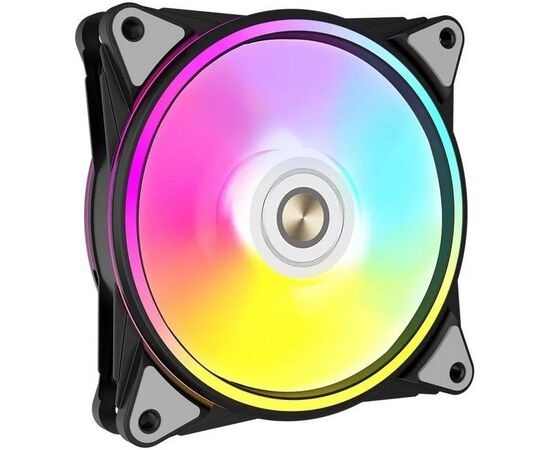  Вентилятор ALSEYE HALO PRO B-R (rubber screw) Fan 120mm, hydraulic, 800-2100rpm, max 51.87CFM, max 26dBA, ARGB. PWM, Black, RTL 