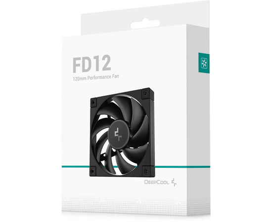  Вентилятор DEEPCOOL FD12 120x120x25мм (PWM, черный, 400-2050об/мин) Color BOX 