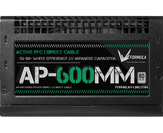  Блок питания Formula AP-600ММ 80 Plus White ATX 600W (20+4pin) APFC 120mm fan 6xSATA RTL 