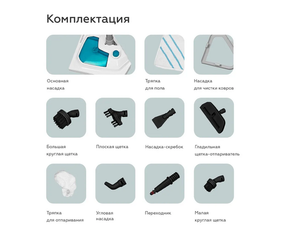  Паровая швабра Blackton Bt SM1115 White-turquoise 