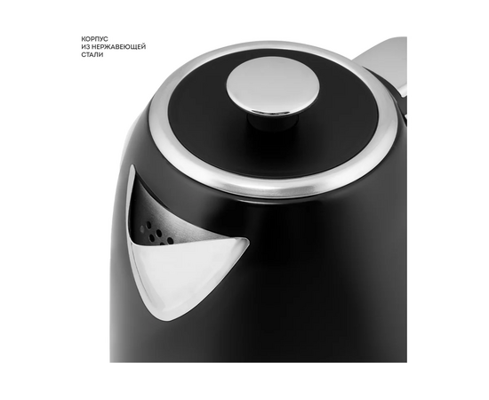  Электрочайник Galaxy Line GL 0350 1.7л. 2200Вт черный корпус нерж.сталь (ГЛ0350Л) 