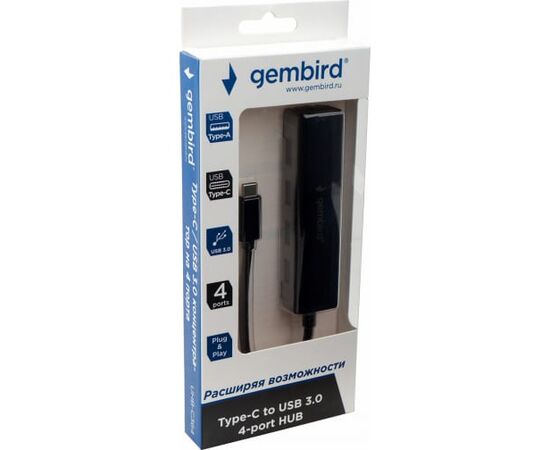 Концентратор Gembird UHB-C364 USB 3.0 4 порта Type-C 