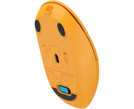 Мышь A4Tech Fstyler FG15C Air2 желтый оптич. 1200dpi беспров. USB для ноутбука 3but 