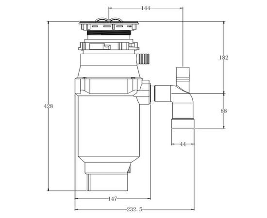  Измельчитель пищевых отходов Longran D560 