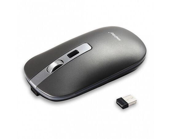  Мышь оптическая беспроводная Smart Buy SBM-402CAG-G с зарядкой (metal grey) () 