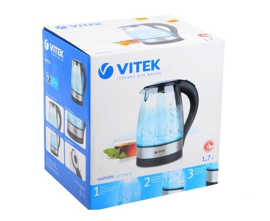  Чайник Vitek VT-7008 TR стекло 