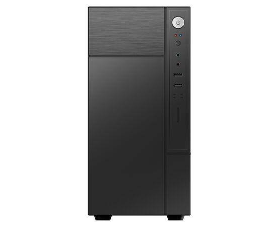  Корпус FOXLINE Forza FZ-017-SX450R mATX case, black, w/PSU 450W 12cm, w/2xUSB2.0, w/pwr cord, w/o Fan 