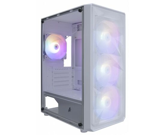  Корпус 1STPLAYER FD3-M White (FD3-M-WH-4F1-W) / mATX / 4x120mm LED fans 