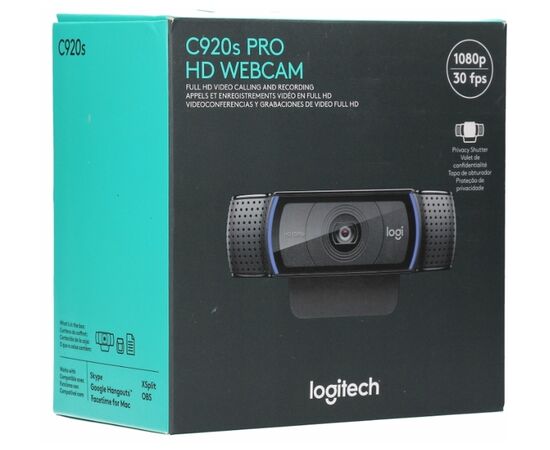  Камера Web Logitech HD Pro Webcam C920S (960-001252) черный 