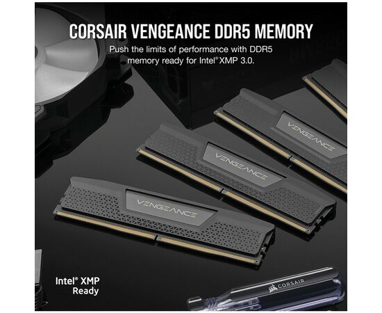  ОЗУ CORSAIR Vengeance Black (CMK32GX5M2B5600C40) 32GB U-DIMM DDR5, 5600МГц, CL40 (Kit of 2) XMP 3.0 