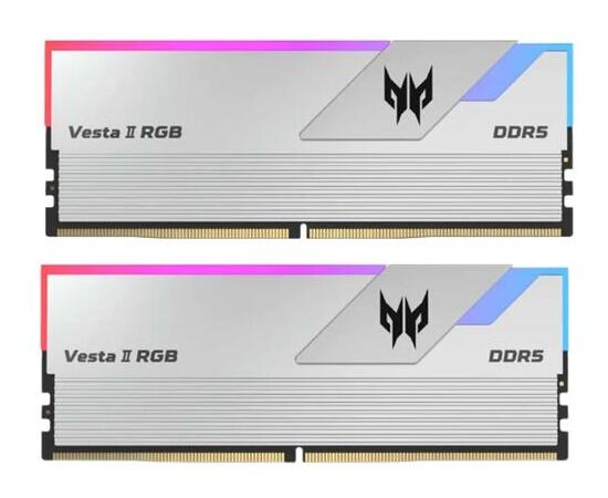  ОЗУ Acer Predator Vesta II RGB 64Gb (BL.9BWWR.365) (2x32) DDR5 6400Mhz CL32 (32-39-39-102) 1.35V Silver 