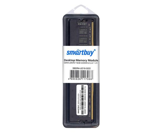  ОЗУ Smartbuy (SBDR4-UD16-3222) DDR4 DIMM 16GB PC4-25600, 3200MHz 