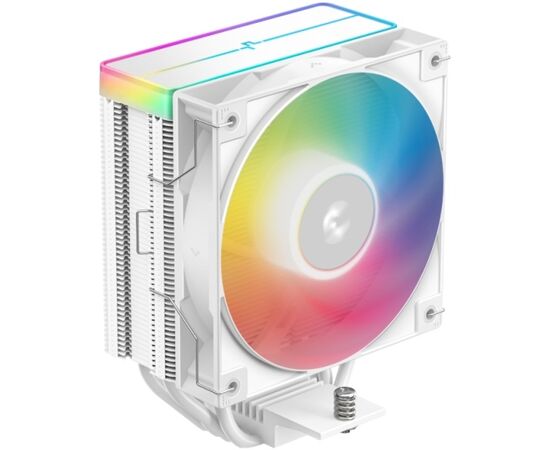 Кулер DEEPCOOL AG400 WH ARGB V2 LGA1851/1700/1200/115X/AM5/AM4 (TDP 220W, PWM, ARGB Fan 120mm, 4 тепл. трубки, белый) Ret 