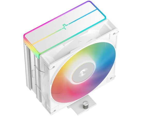 Кулер DEEPCOOL AG400 WH ARGB V2 LGA1851/1700/1200/115X/AM5/AM4 (TDP 220W, PWM, ARGB Fan 120mm, 4 тепл. трубки, белый) Ret 
