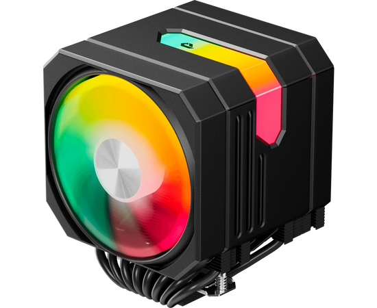  Кулер upHere UP2KC8C Black ARGB / 8HPx6mm, 280W TDP, dual tower, 2x120mm ARGB fans, 600-1650RPM, 68 CFM, 25dBA 