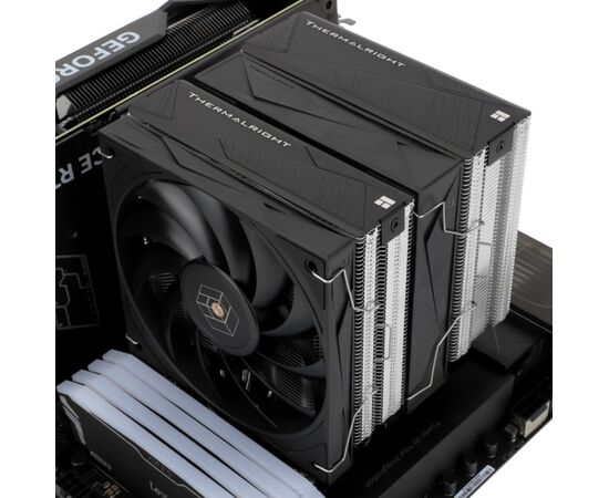  Кулер Thermalright Royal Knight 120 (RK120) 4-pin PWM, 156mm, Ni/Cu, 6x6mm, 2x120mm, 80.45CFM/56.36CFM, 29.4dBA/28.4dBA, 2150RPM/1900RPM 