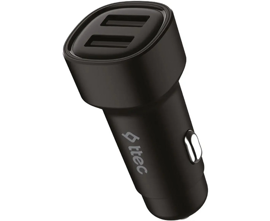  АЗУ TTEC 2CKS31DS SmartCharger Duo 3.1A Car Charger Dual USB + USB-C and Lightning Cable Black 