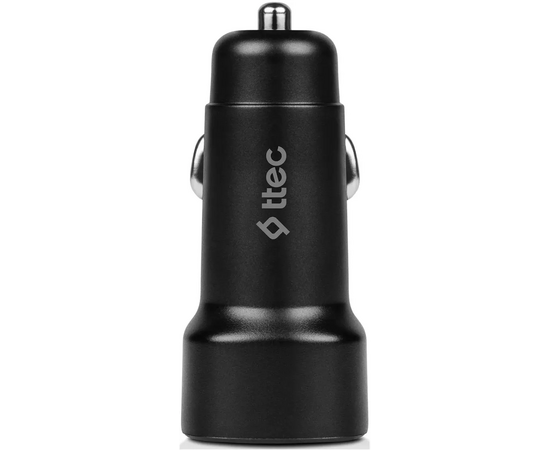  АЗУ TTEC 2CKS31DS SmartCharger Duo 3.1A Car Charger Dual USB + USB-C and Lightning Cable Black 