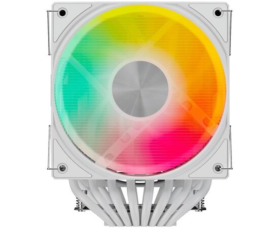  Кулер upHere UE2TC6 White ARGB / 6HPx6mm, 265W TDP, dual tower, 2x120mm ARGB fans, 600-1650RPM, 68 CFM, 25dBA 