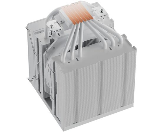  Кулер upHere UE2TC6 White ARGB / 6HPx6mm, 265W TDP, dual tower, 2x120mm ARGB fans, 600-1650RPM, 68 CFM, 25dBA 
