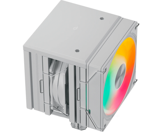  Кулер upHere UE2TC8 White ARGB / 8HPx6mm, 280W TDP, dual tower, 2x120mm ARGB fans, 600-1650RPM, 68 CFM, 25dBA 