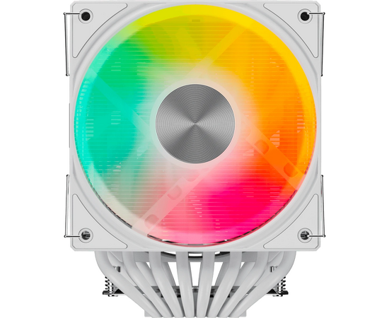  Кулер upHere UE2TC8 White ARGB / 8HPx6mm, 280W TDP, dual tower, 2x120mm ARGB fans, 600-1650RPM, 68 CFM, 25dBA 