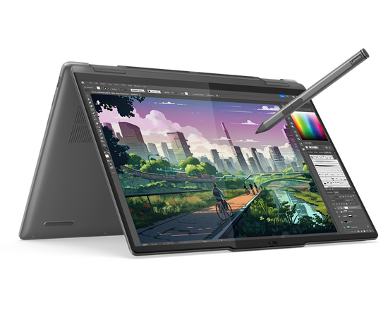  Ноутбук Lenovo Yoga 7 2-in-1 14AHP9 (83DK006SRK) 14"(1920x1200 IPS)/Touch/AMD Ryzen 5 8640HS(3.5Ghz)/16384Mb/1024SSDGb/noDVD/Int:AMD Radeon 760M 